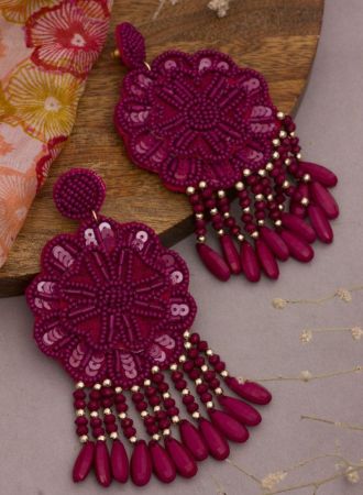 Wine handmade earrings