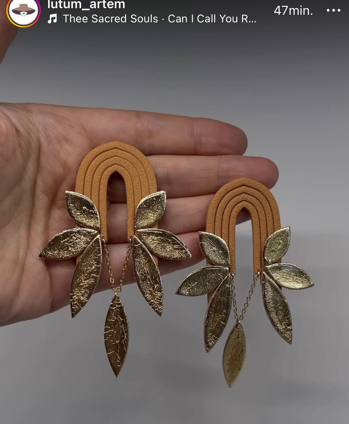 Rainbow Leather Petal Earrings