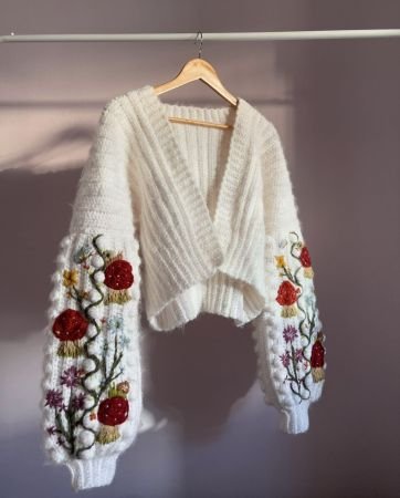 Cottage Garden Knit Open Cardigan