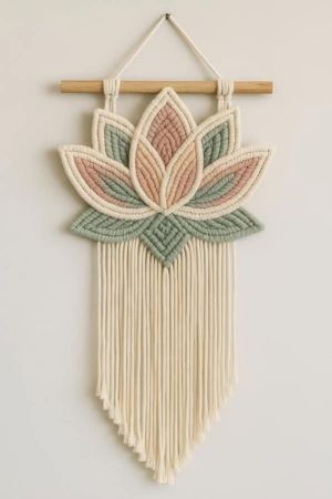 Wooden Macrame Wall Hanging