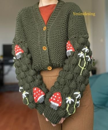 Garden Cottage Knit Cardigan Green